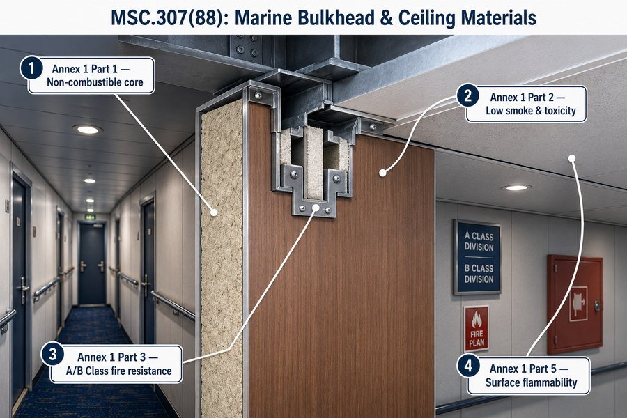MSC 307 88 Annexes For Marine Bulkhead Ceiling Materials