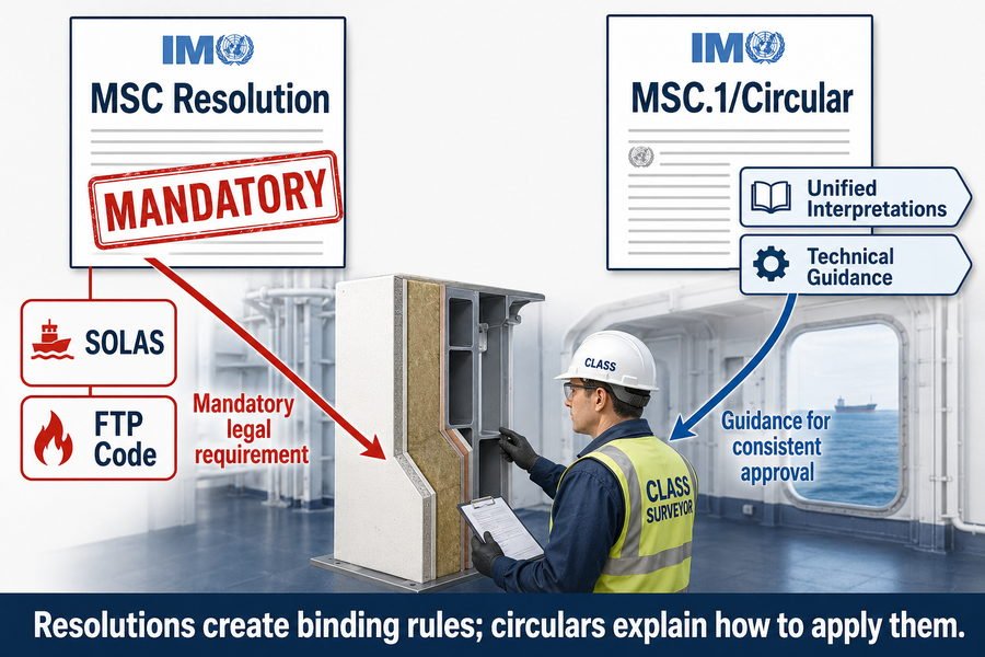 MSC Resolution vs MSC Circular for Marine Panels