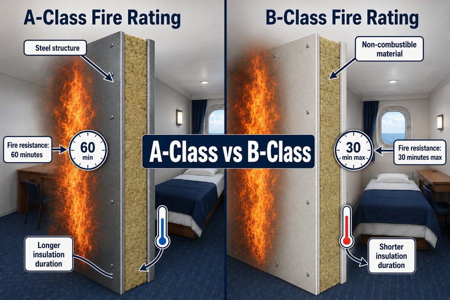 Marine Accommodation Panel Fire Rating Comparison