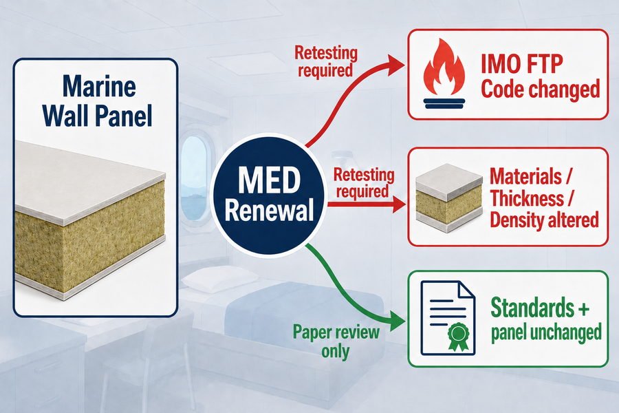 Marine Accommodation Panel MED Renewal Decision Flow