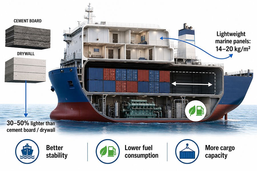 Marine Accommodation Panel Weight Control
