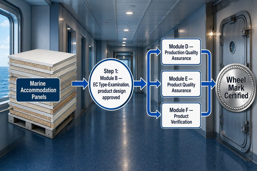 Marine Accommodation Panel Wheel Mark Certification Process