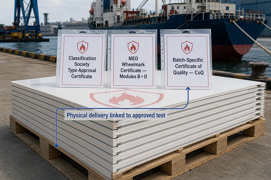 Marine Ceiling Panel Delivery Certificates