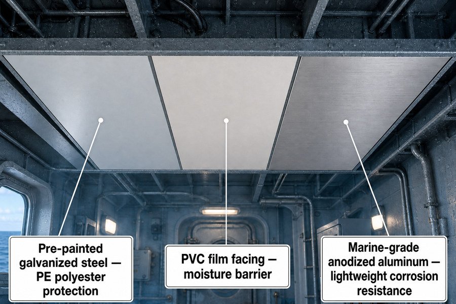Marine Ceiling Panel Finishes for Humid Ship Areas