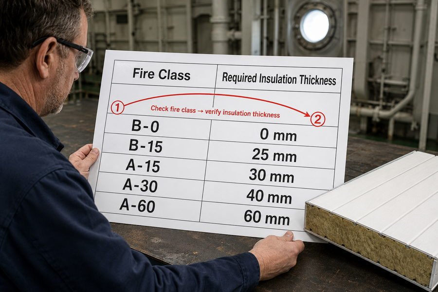 Marine Ceiling Panel Fire Rating Check