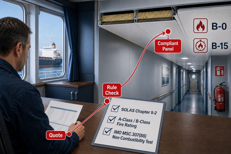 Marine Ceiling Panel Quote Compliance Check
