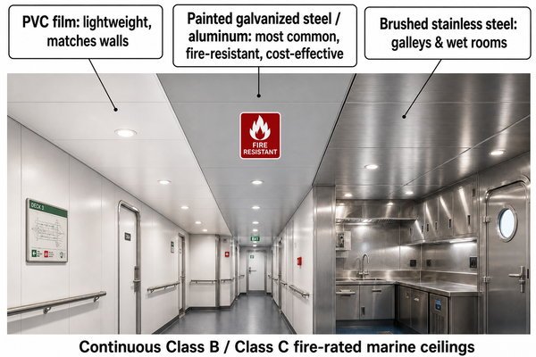 Marine Ceiling Panel Surface Finishes