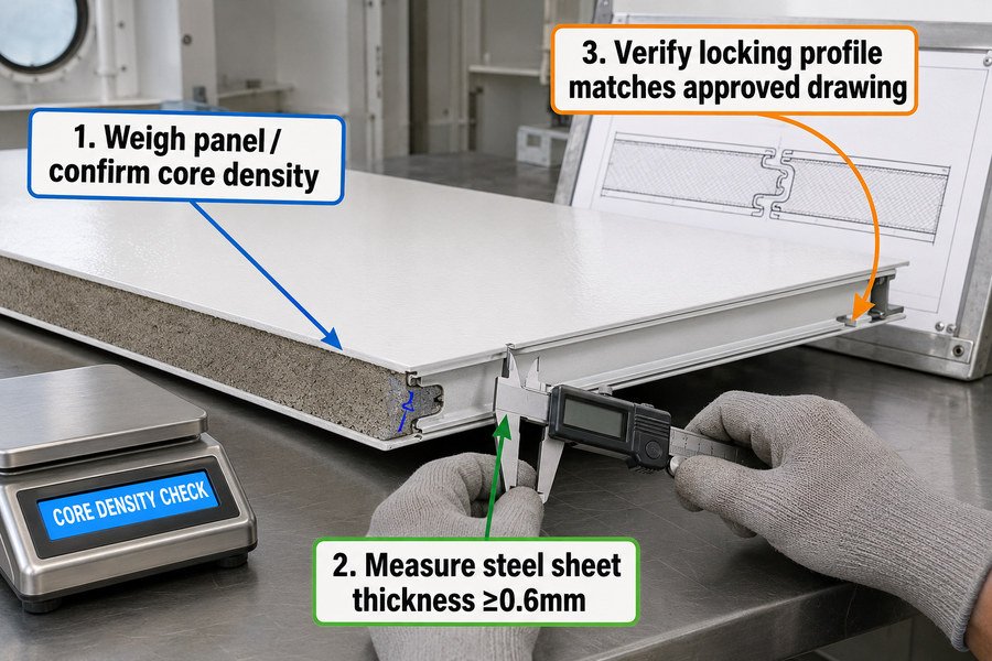 Marine Ceiling Panel Type Verification