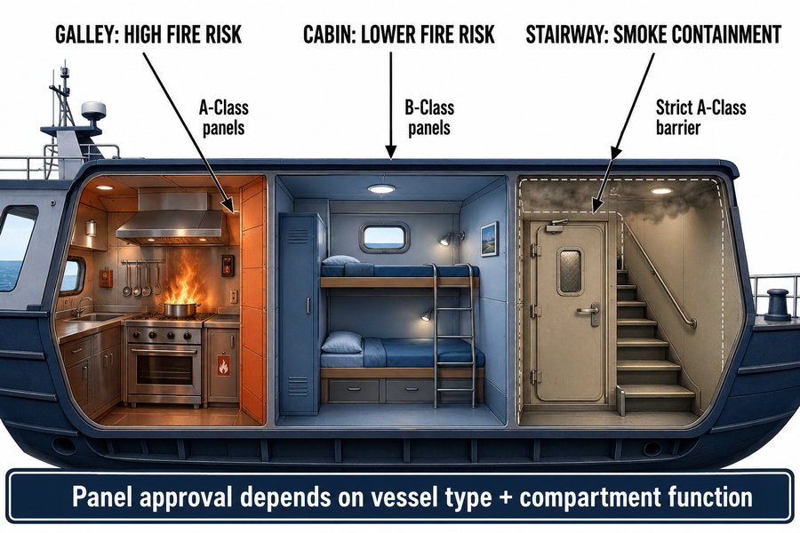 Marine Panel Approval by Compartment Function
