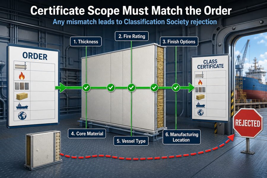 Marine Panel Certificate Scope Match