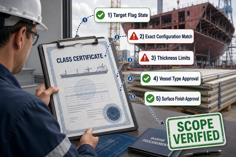 Marine Panel Certificate Scope Mismatch Check
