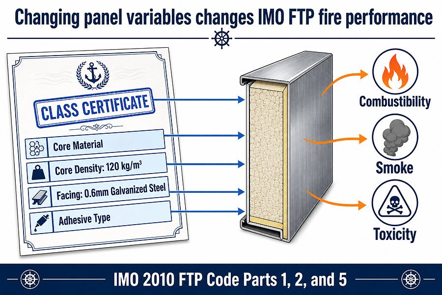 Marine Panel Certificate Variables and Fire Performance