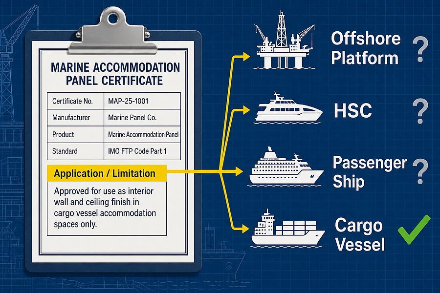 Marine Panel Certificate Vessel Type Check