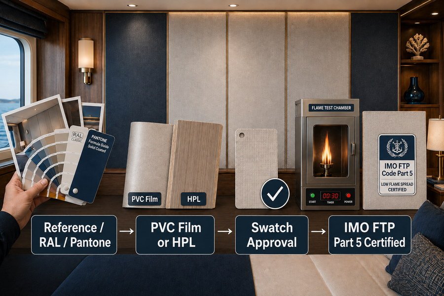 Marine Panel Finish Customization Process