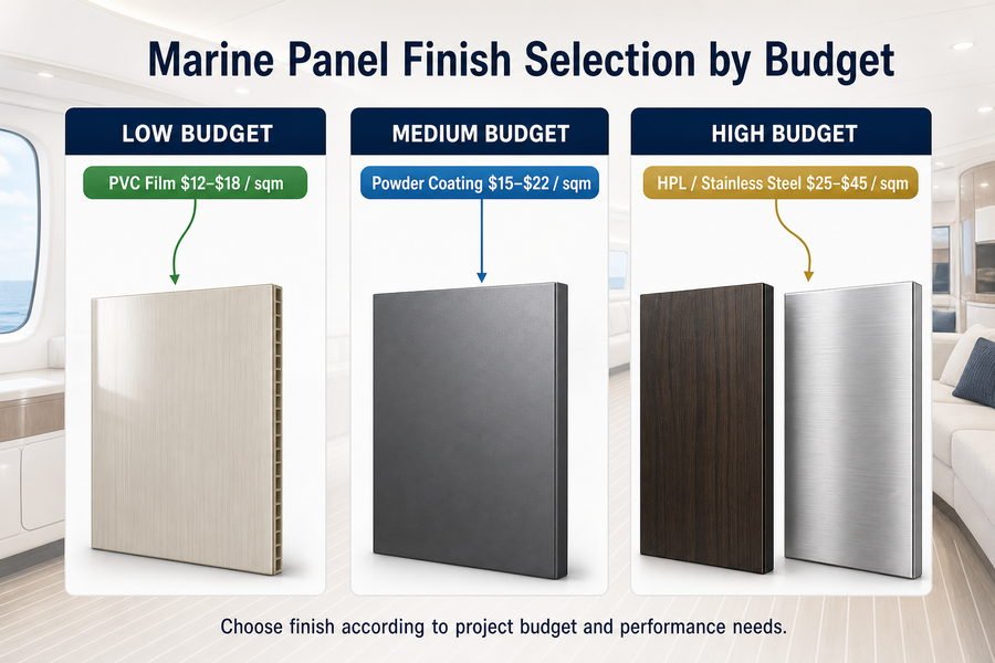 Marine Panel Finish Options by Project Budget