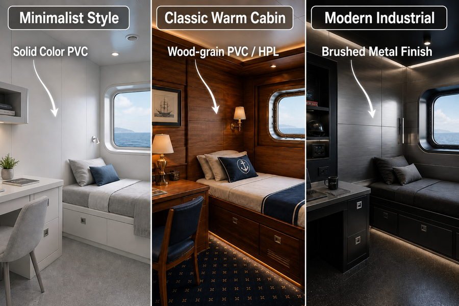 Marine Panel Finishes by Interior Style