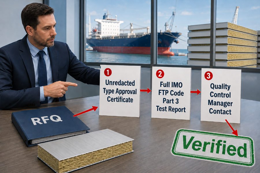 Marine Panel Fire Rating Evidence Request