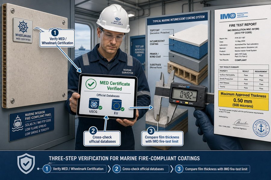 Marine Panel Fire Requirement Verification