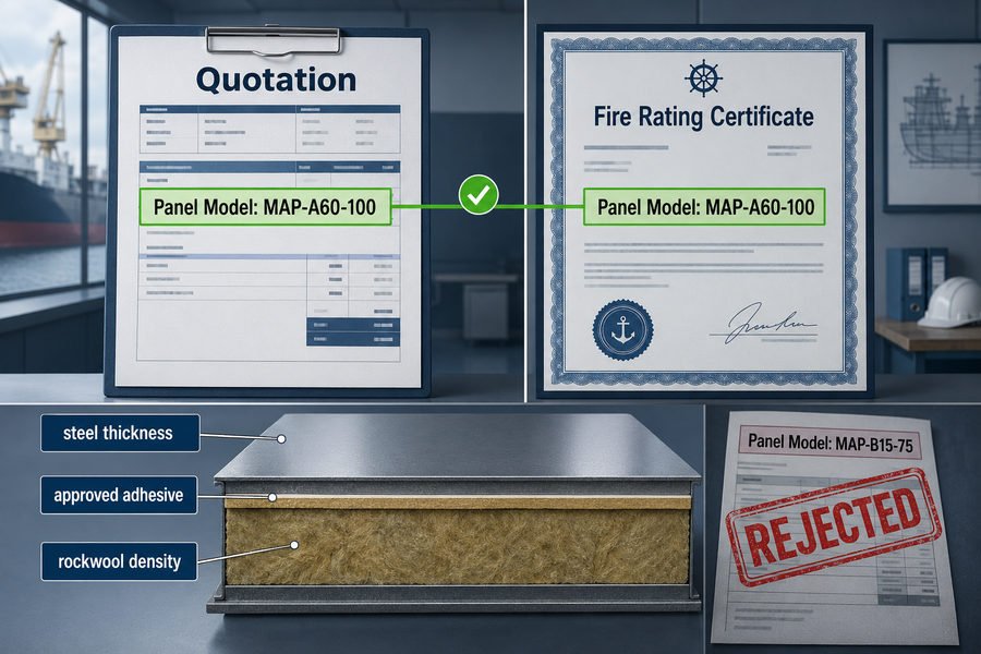 Marine Panel Model Match Verification