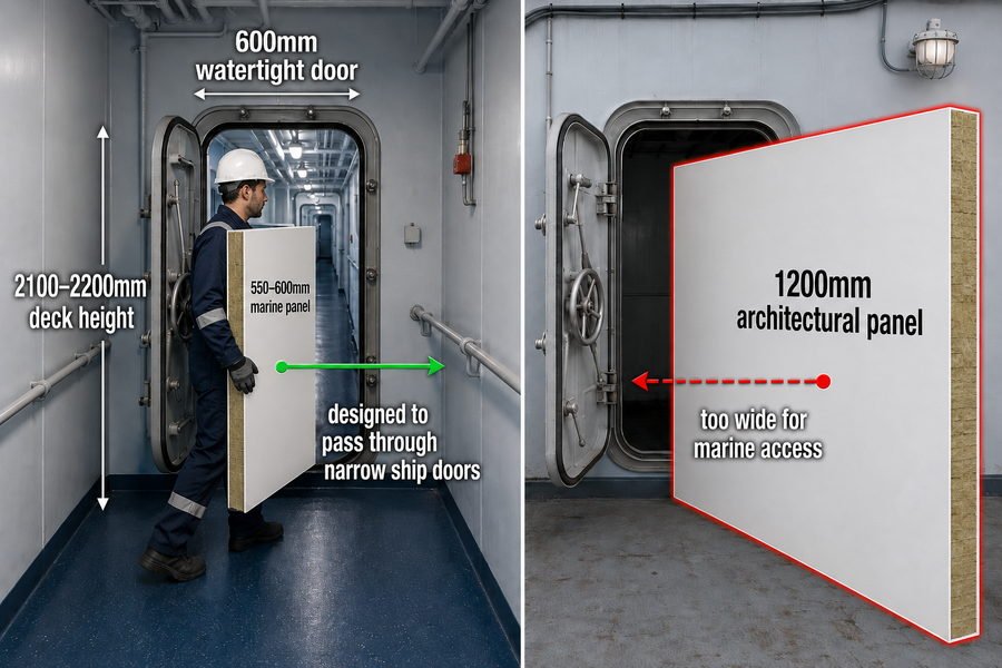 Marine Panel Size vs Architectural Panel Size