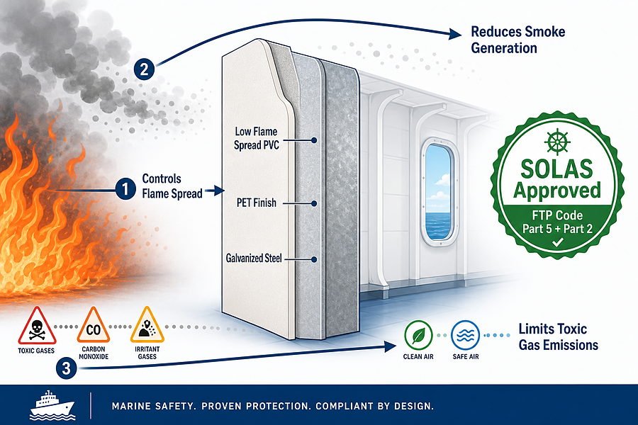 Marine Panel Surface Finish Fire Compliance