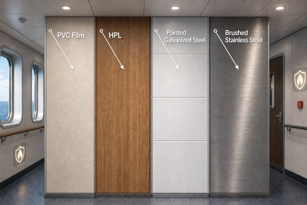 Marine Panel Surface Finish Options