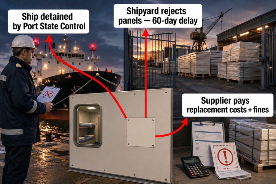 Marine Panels Without MED Module D Marking