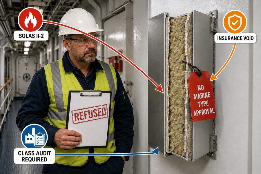 Marine Rock Wool Wall Panel Refusal