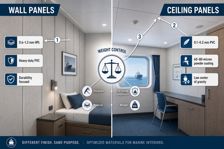Marine Wall Ceiling Finish Requirements