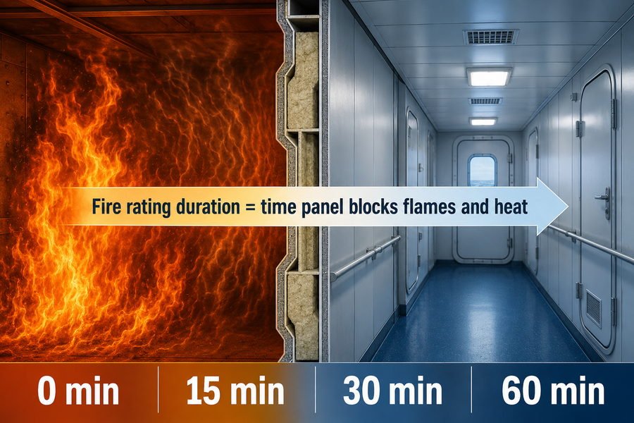 Marine Wall Ceiling Panel Fire Rating Duration