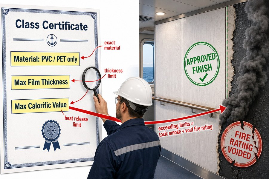 Marine Wall Panel Finish Certificate Check