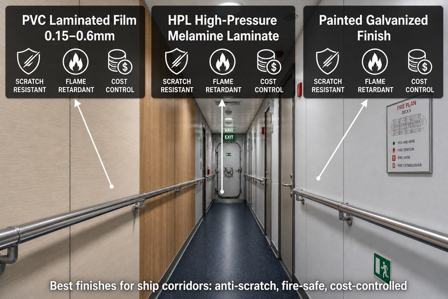 Marine Wall Panel Finishes for Ship Corridors