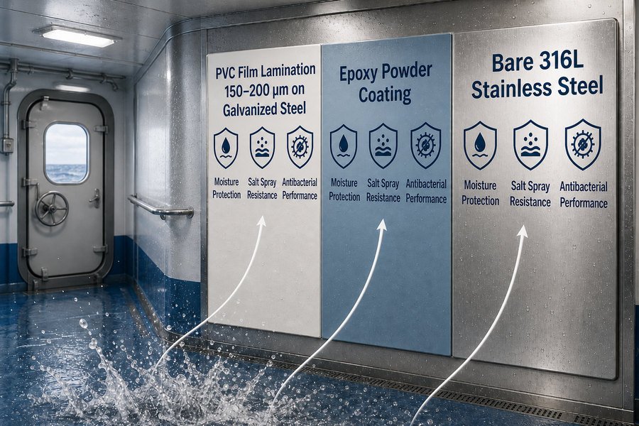 Marine Wall Panel Finishes for Wet Ship Areas