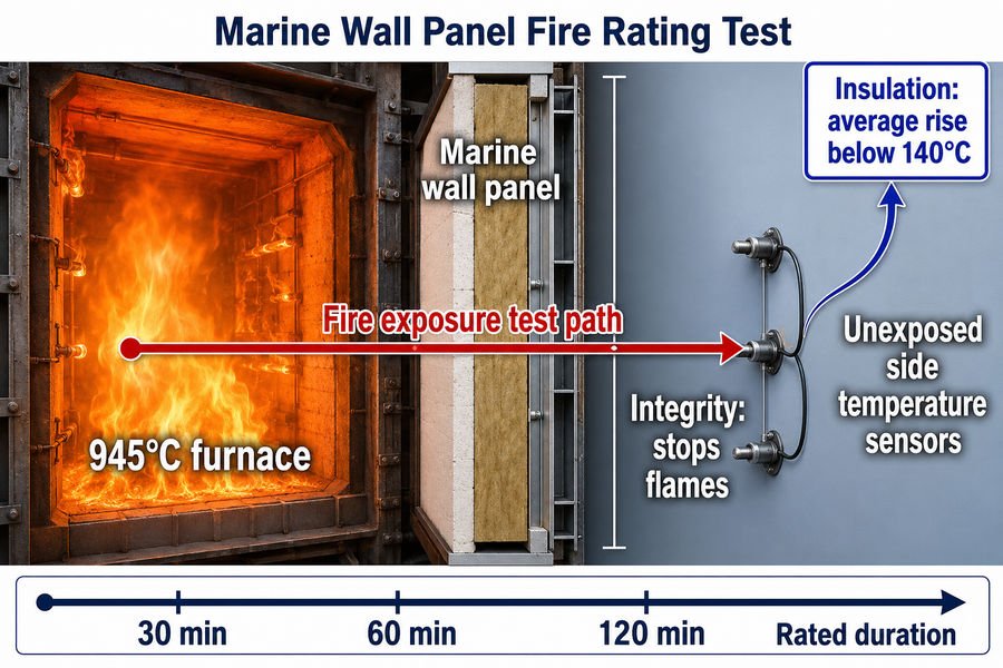 Marine Wall Panel Fire Rating Measurement