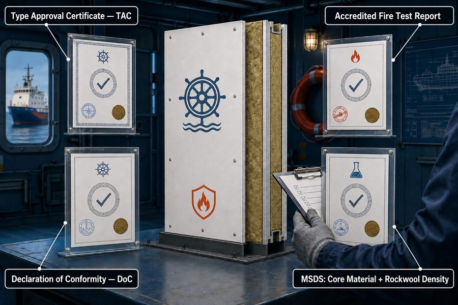 Marine Wall Panel Fire Rating Proof