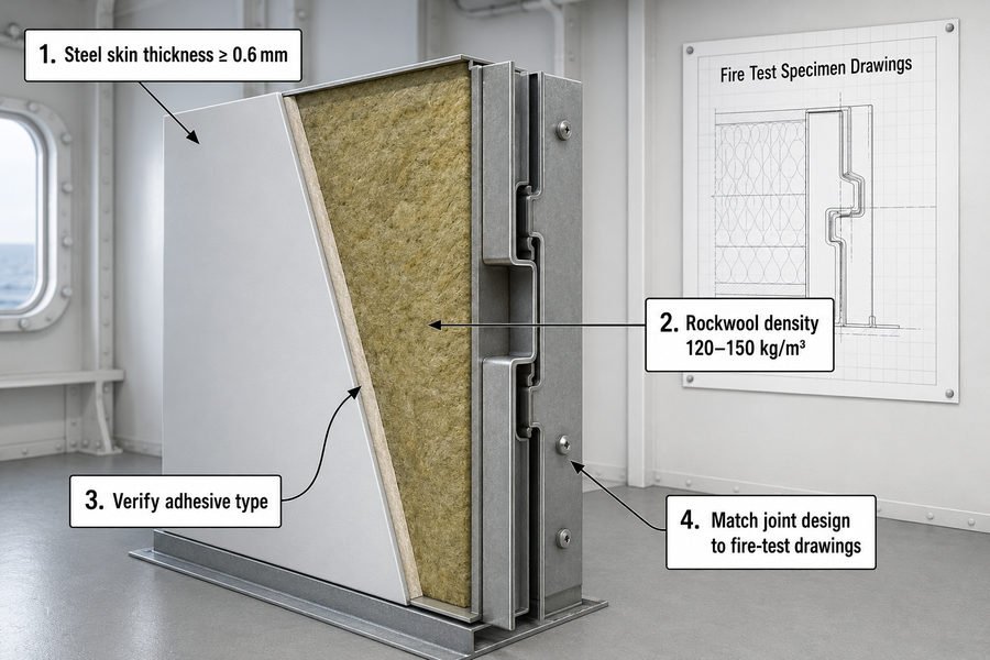 Marine Wall Panel Fire Specimen Verification