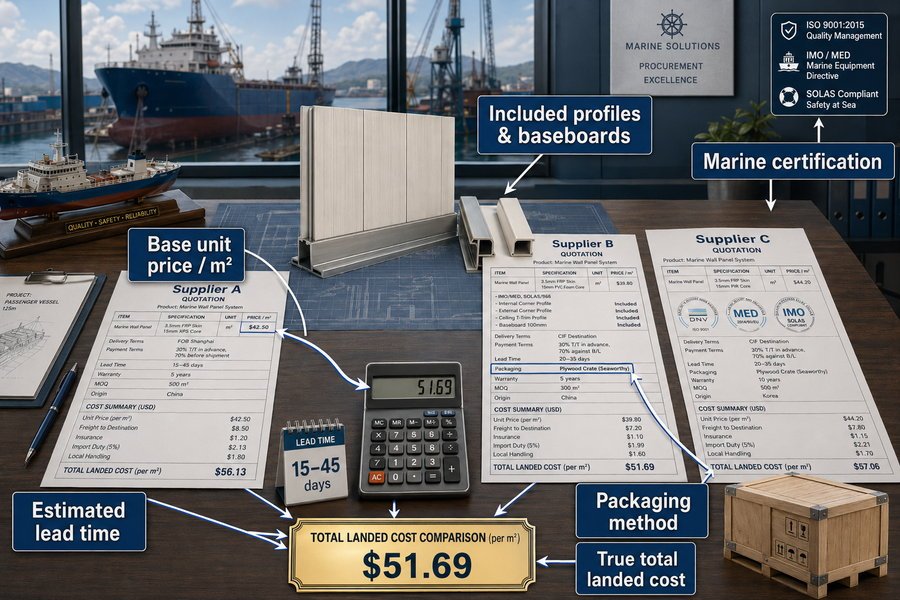 Marine Wall Panel Quotation Evaluation