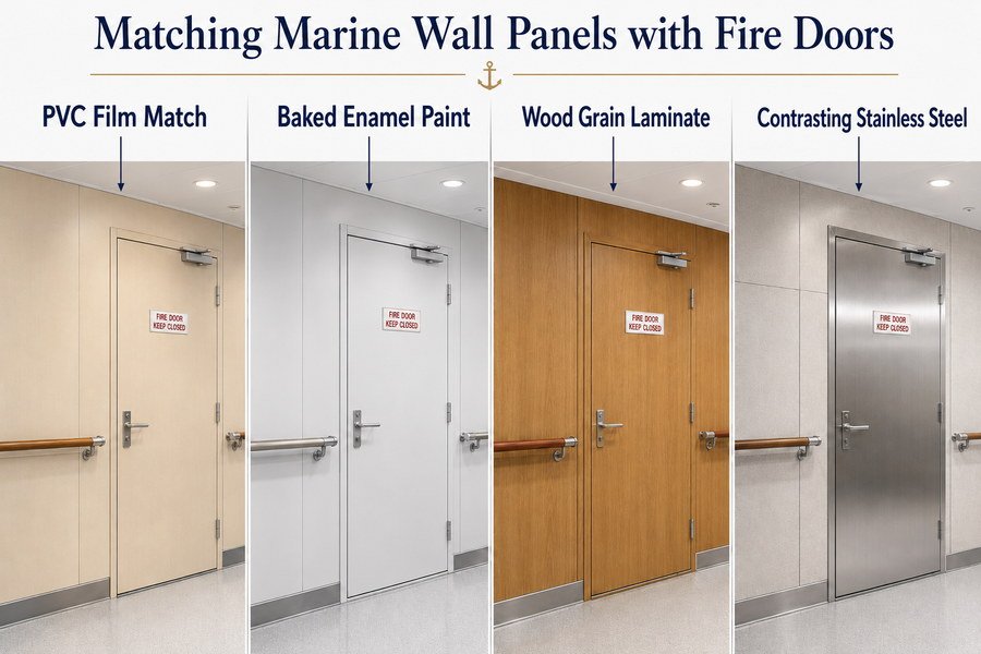 Marine Wall Panel and Fire Door Finish Matching Methods