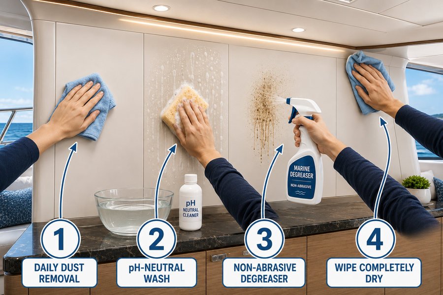 Marine Wall and Ceiling Panel Surface Maintenance