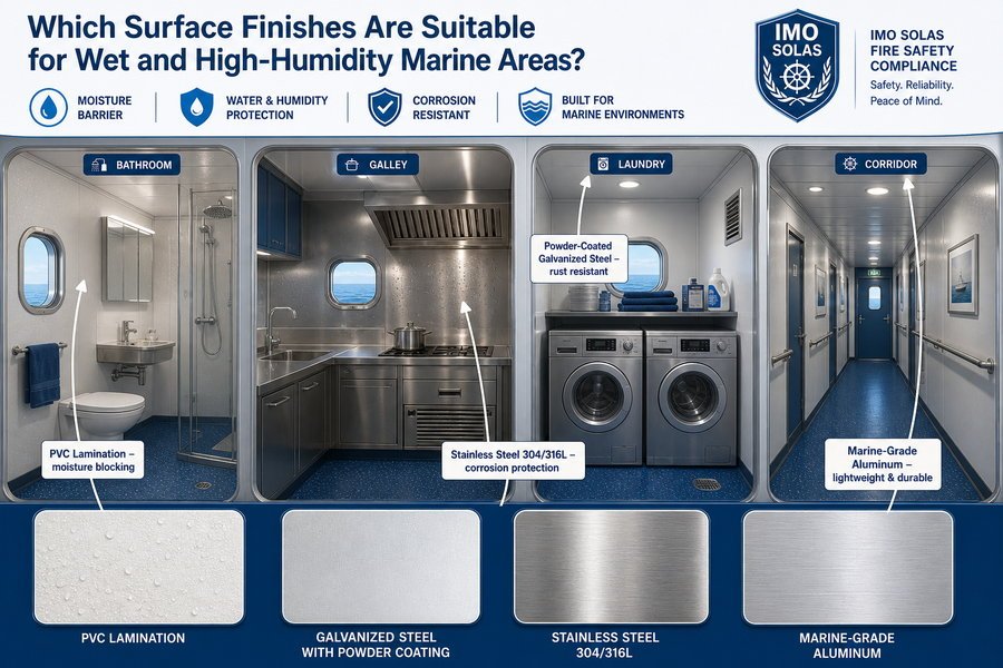 Marine Wet Area Surface Finish Options