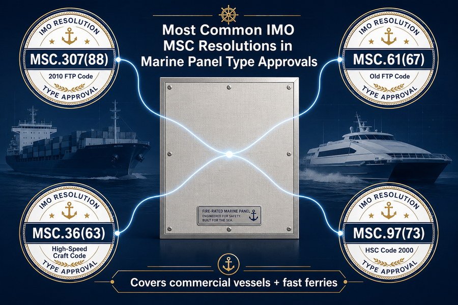 Most Common IMO MSC Resolutions for Marine Panel Type Approvals