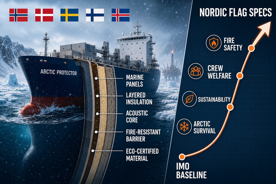 Nordic Flags Beyond IMO Marine Panel Specs