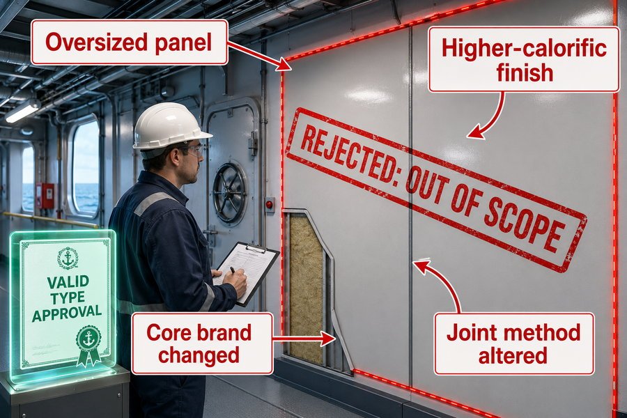 Out of Scope Marine Wall Panel Rejection