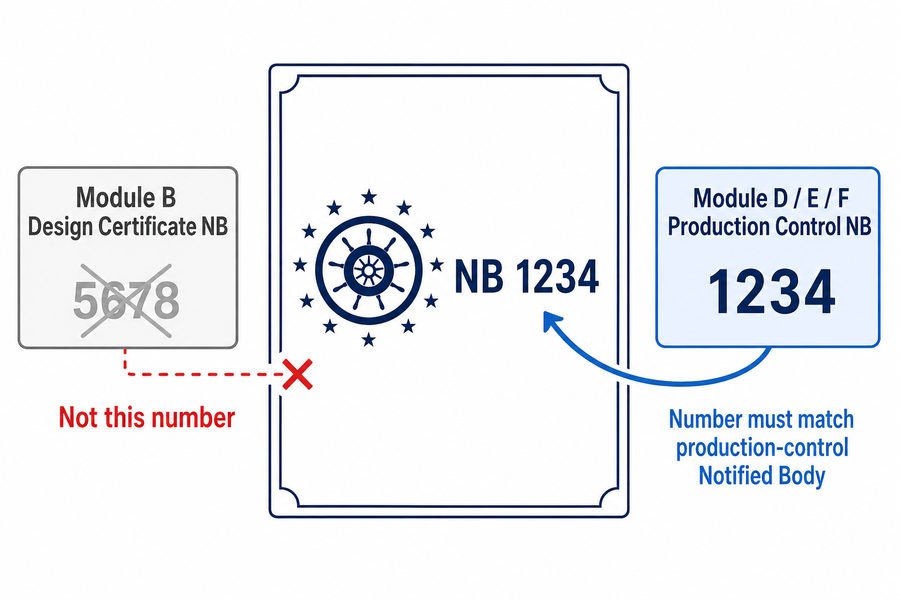 Production Control NB Number on MED Certificates