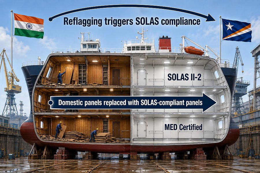 Reflagging SOLAS Interior Panel Replacement