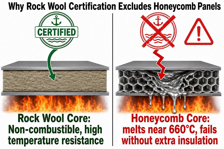 Rock Wool Certificate Excludes Honeycomb Core Panels