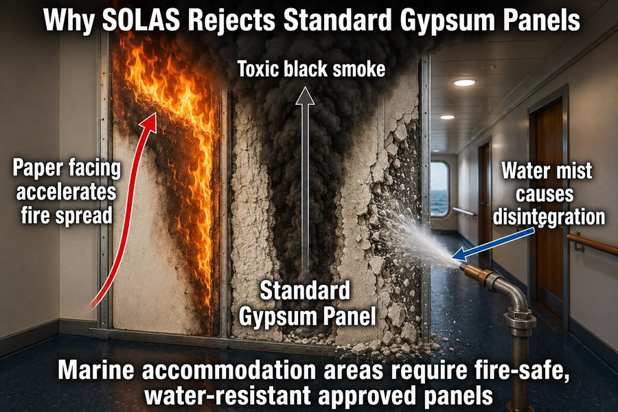 SOLAS Ban on Standard Gypsum Panels