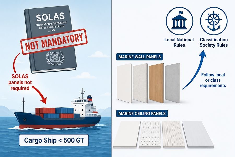 SOLAS Marine Panel Requirements Under 500 GT