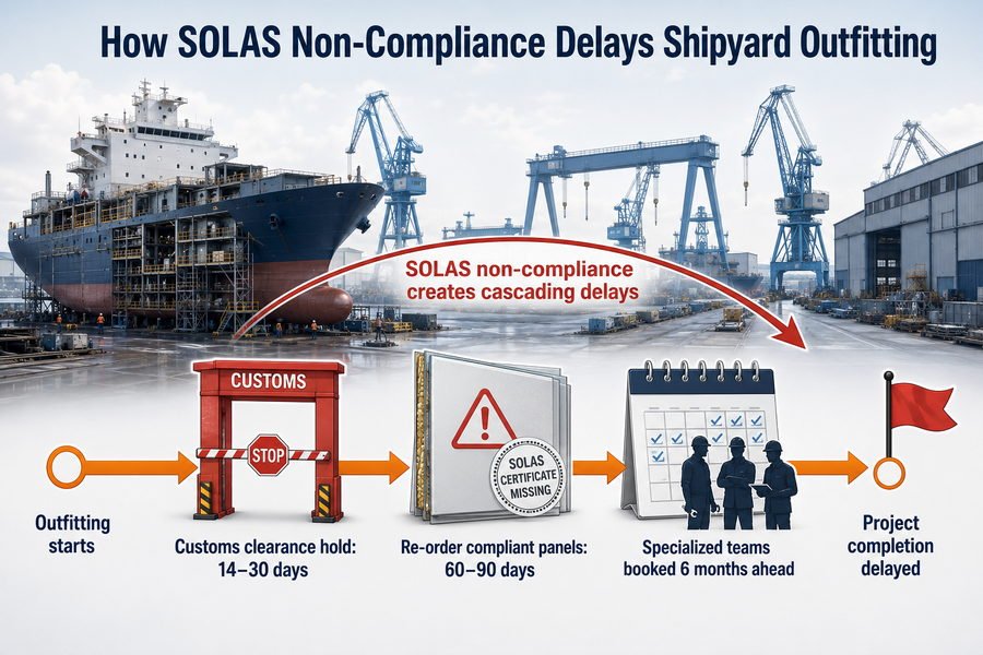 SOLAS Outfitting Delay Bottlenecks