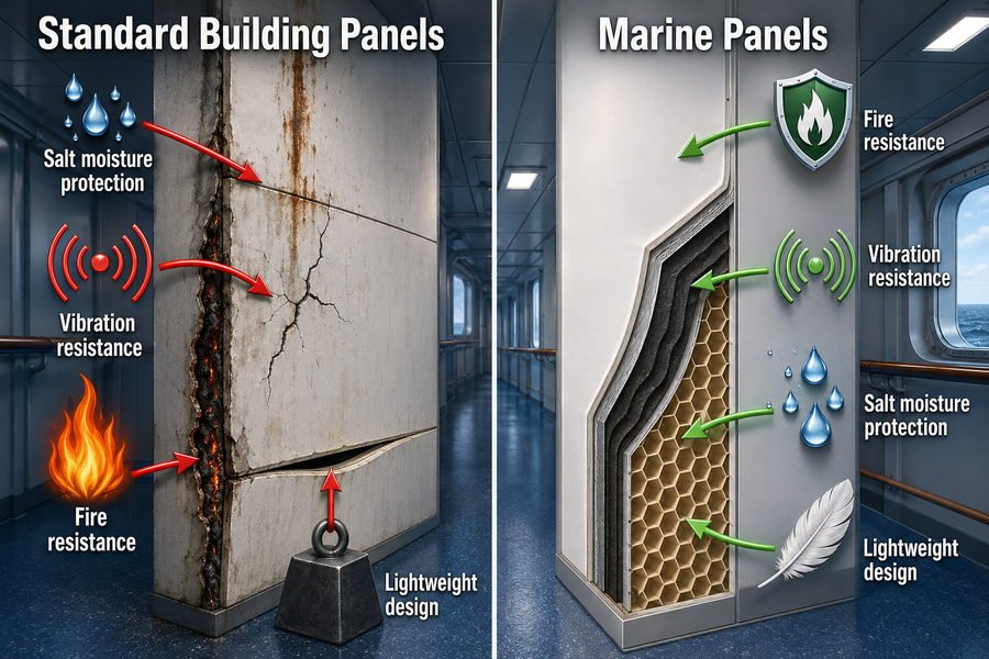 Standard Panels Fail Onboard Ships
